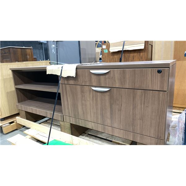 2 DRAWER WOOD CREDENZA