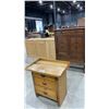 Image 3 : 3 DRAWER ANTIQUE NIGHTSTAND AND ANTIQUE WARDROBE DRESSER