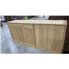 Image 3 : 2 DRAWER, 2 DOOR CREDENZA WITH MATCHING 2 DOOR HUTCH