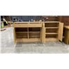 Image 4 : 2 DRAWER, 2 DOOR CREDENZA WITH MATCHING 2 DOOR HUTCH