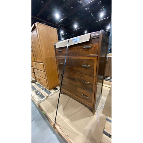 ANTIQUE 4 DRAWER DRESSER