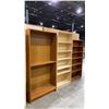 Image 2 : 2 TEAK BOOKSHELVES & 1 CONTEMPORARY SOLID WOOD BOOKSHELF