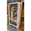 Image 1 : BAMBOO 4 TIER GLASS SHELVE DISPLAY CABINET WITH LIGHTING