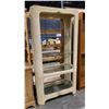 Image 2 : BAMBOO 4 TIER GLASS SHELVE DISPLAY CABINET WITH LIGHTING