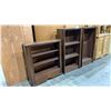 Image 5 : 3 WOOD BOOKSHELVES, 2 MATCHING