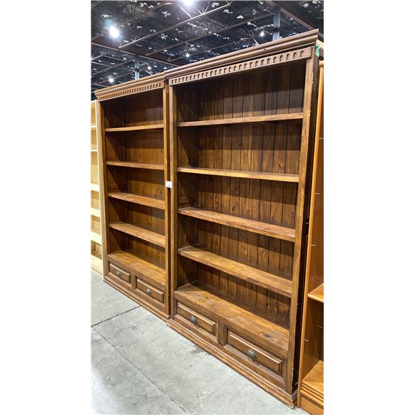 PAIR OF MATCHING WOOD BOOKSHELVES