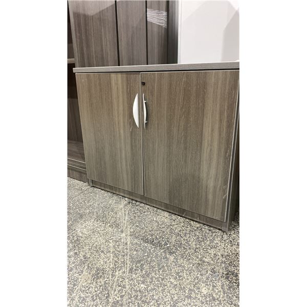 2 MATCHING WOOD CREDENZAS