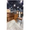 Image 1 : INDUSTRIAL LOOK VANITY, WOOD COAT HOOK WITH MIRROR AND 2 WOODEN ORGANIZERS