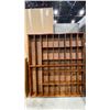 Image 4 : INDUSTRIAL LOOK VANITY, WOOD COAT HOOK WITH MIRROR AND 2 WOODEN ORGANIZERS