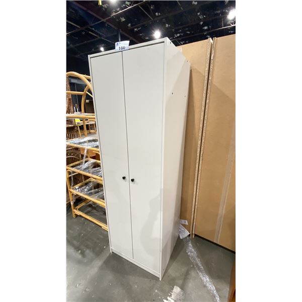 WHITE 2 DOOR STORAGE CABINET
