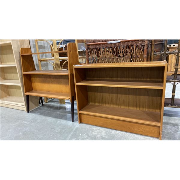 2 WOOD BOOKSHELVES