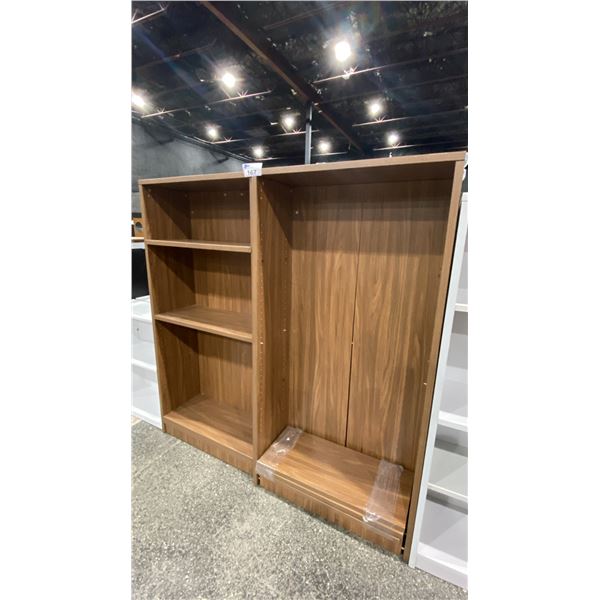 PAIR OF MATCHING WOOD BOOKSHELVES