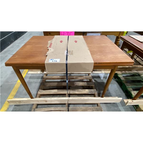 MID CENTURY DANISH MODERN TEAK DINING TABLE WITH PULL OUT EXTENSIONS DENMARK
