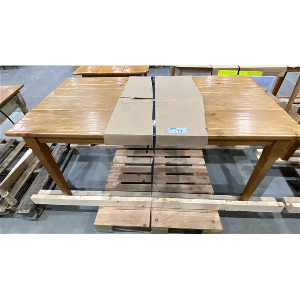 LIGHT WOOD FARMHOUSE DINING TABLE