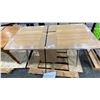 Image 1 : LIGHT WOOD TOP DESK/TABLE WITH METAL BASE
