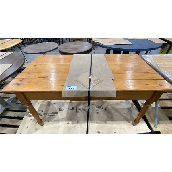 LIGHT WOOD DINING TABLE WITH DRAWER