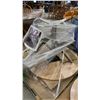 Image 1 : GROUP OF 3 ROUND LIGHT WOOD TOP BISTRO TABLES WITH METAL BASES