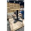 Image 2 : SMALL LIGHT WOOD METAL BASE TABLE
