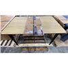 Image 2 : MODERN WOOD TOP BLACK FRAMED TABLE