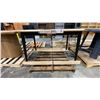 Image 3 : MODERN WOOD TOP BLACK FRAMED TABLE