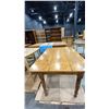 Image 1 : RUSTIC LIGHT WOOD DINING TABLE WITH CUTLERY DRAWER