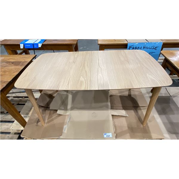 LIGHT WOOD MODERN OVAL DINING TABLE