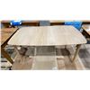 Image 1 : LIGHT WOOD MODERN OVAL DINING TABLE