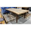 Image 1 : LIGHT WOOD TOP FARMHOUSE DINING TABLE