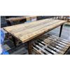 Image 3 : LIGHT WOOD TOP FARMHOUSE DINING TABLE