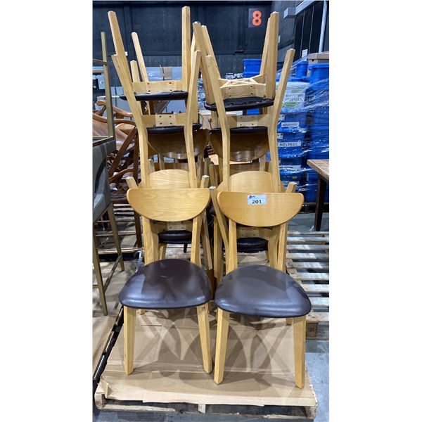 SET OF APPROX 12 DINING CHAIRS
