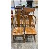 Image 2 : GROUP OF 4 WOOD DINING CHAIRS