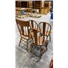 Image 3 : GROUP OF 4 WOOD DINING CHAIRS