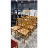 Image 2 : GROUP OF 6 WOOD DINING CHAIRS