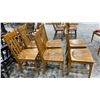 Image 4 : GROUP OF 6 WOOD DINING CHAIRS