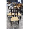 Image 1 : GROUP OF 3 WOVEN SEAT DINING CHAIRS