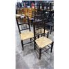 Image 2 : GROUP OF 3 WOVEN SEAT DINING CHAIRS