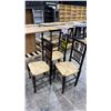 Image 3 : GROUP OF 3 WOVEN SEAT DINING CHAIRS