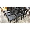 Image 2 : GROUP OF APPROX 19 BLACK WOOD DINING CHAIRS