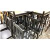 Image 3 : GROUP OF APPROX 19 BLACK WOOD DINING CHAIRS