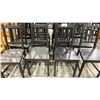 Image 4 : GROUP OF APPROX 19 BLACK WOOD DINING CHAIRS