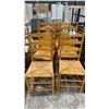 Image 1 : GROUP OF 6 WOVEN SEAT DINING CHAIRS