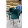 Image 2 : PAIR OF FOREST GREEN ACCENT/CLIENT CHAIRS