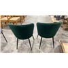 Image 3 : PAIR OF FOREST GREEN ACCENT/CLIENT CHAIRS