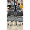 Image 1 : GROUP OF 6 BLACK PADDED CLIENT CHAIRS