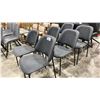 Image 3 : GROUP OF 6 BLACK PADDED CLIENT CHAIRS