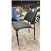 Image 4 : GROUP OF 6 BLACK PADDED CLIENT CHAIRS
