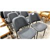 Image 7 : GROUP OF 6 BLACK PADDED CLIENT CHAIRS