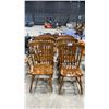 Image 1 : GROUP OF 6 SOLID WOOD DINING CHAIRS