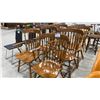 Image 2 : GROUP OF 6 SOLID WOOD DINING CHAIRS