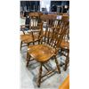 Image 3 : GROUP OF 6 SOLID WOOD DINING CHAIRS